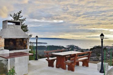 outdoor grill, sitting area, panoramic view of Rab