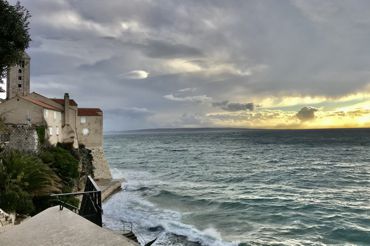 panorama of the town of Rab