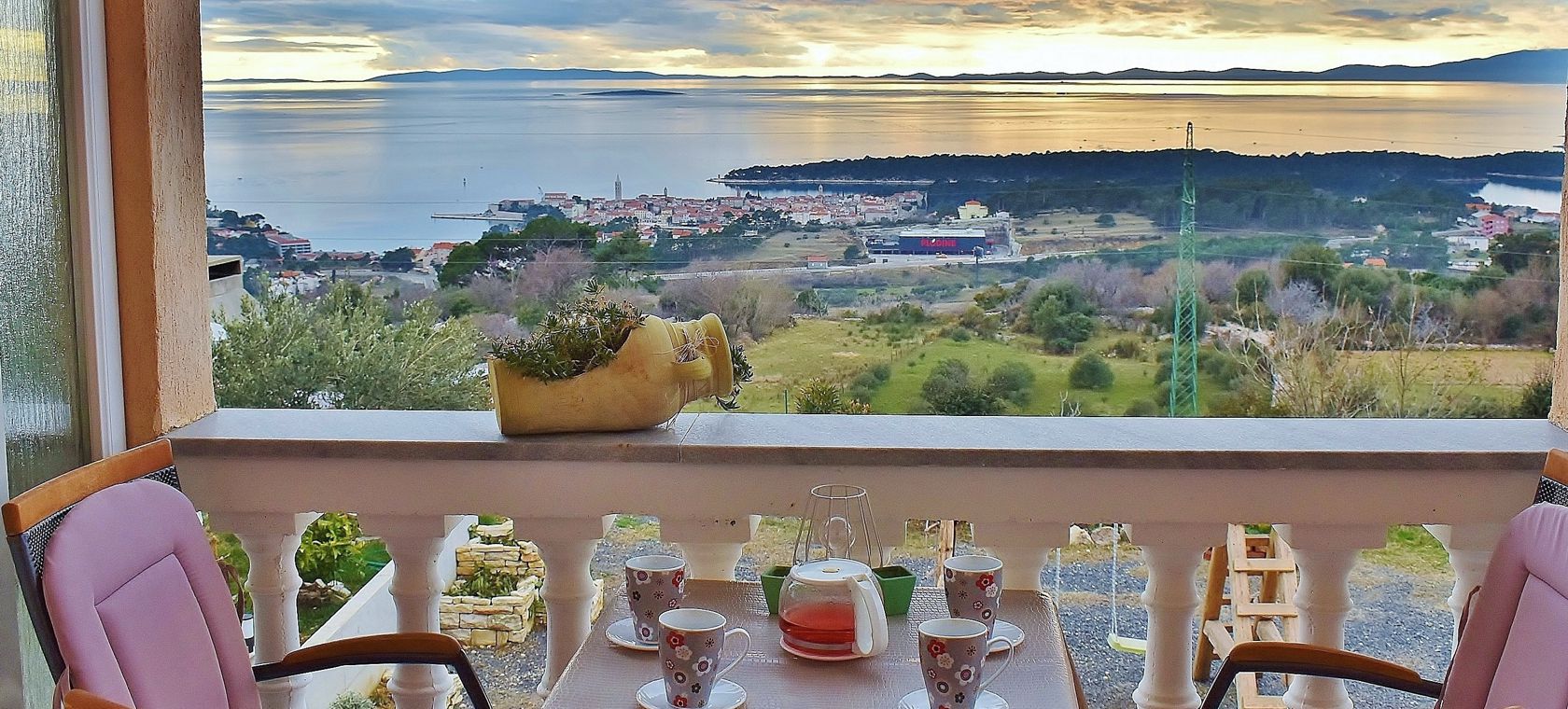 view from the balcony of the apartment