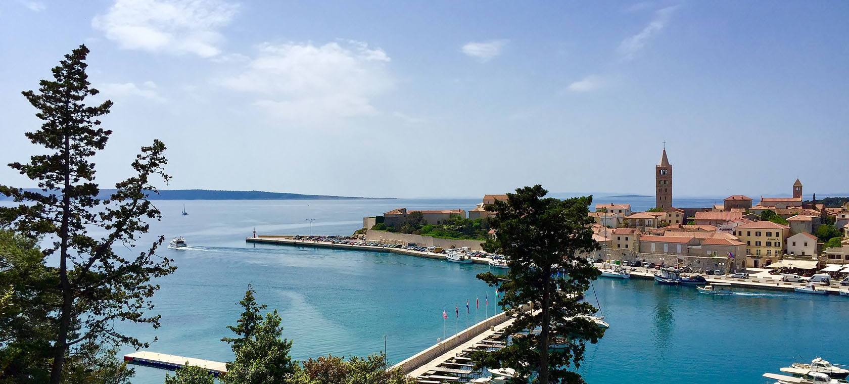 panoramic view of the old town of Rab